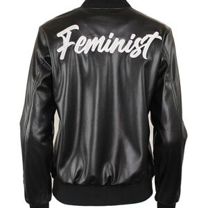 Vegan Leather Bomber Jacket